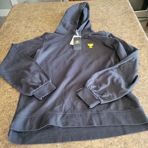 Peter Millar Presidents Cup Navy Hoodie with Gold Cup Logo Black Size Small